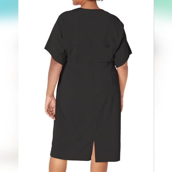 LONDON TIMES V-neck Midi Sheath Dress - Picture 2 of 6